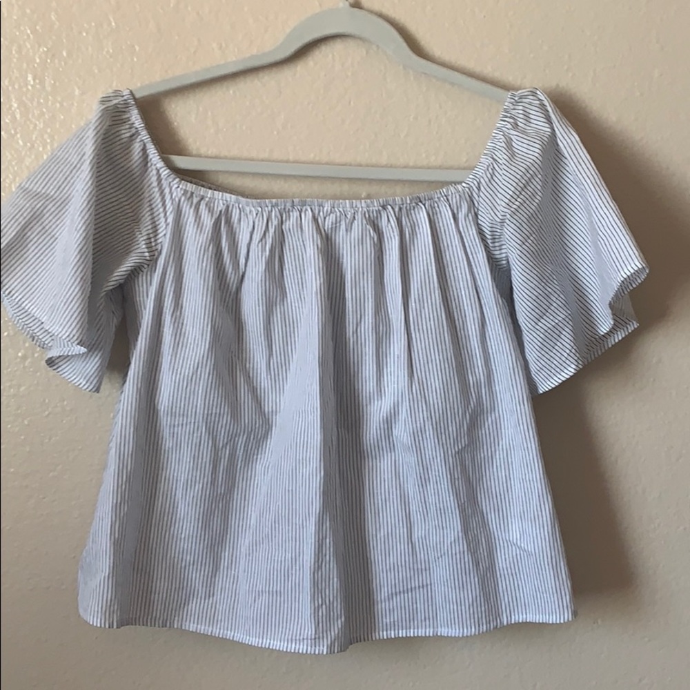 Off the Shoulder Stripped Top